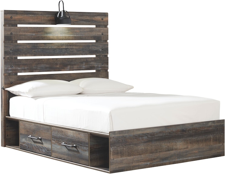 Signature Design by Ashley Drystan Full Panel Bed with 2 Sided Storage (4 Drawers) B211B12 ASK211F2SSB