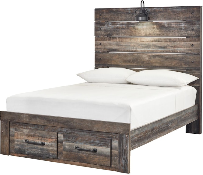 Signature Design by Ashley Drystan Full Panel Bed with Storage Footboard B211B47 ASK211FFSB