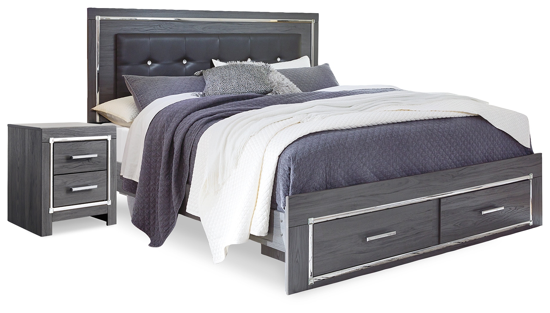 Lodanna gray queen storage bed discount