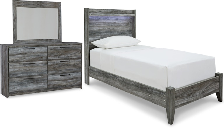Signature Design by Ashley Baystorm Twin Panel Bed, Dresser and Mirror B221B68
