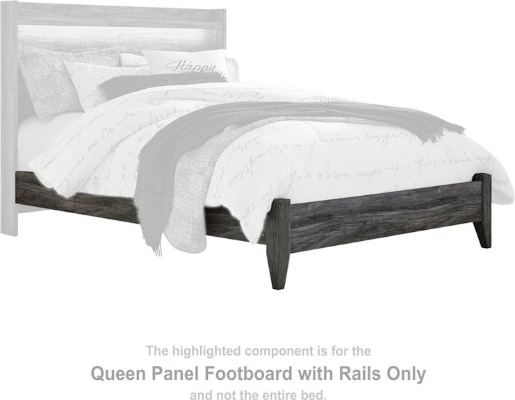 Signature Design by Ashley Baystorm Queen Panel Footboard with Rails B221-54