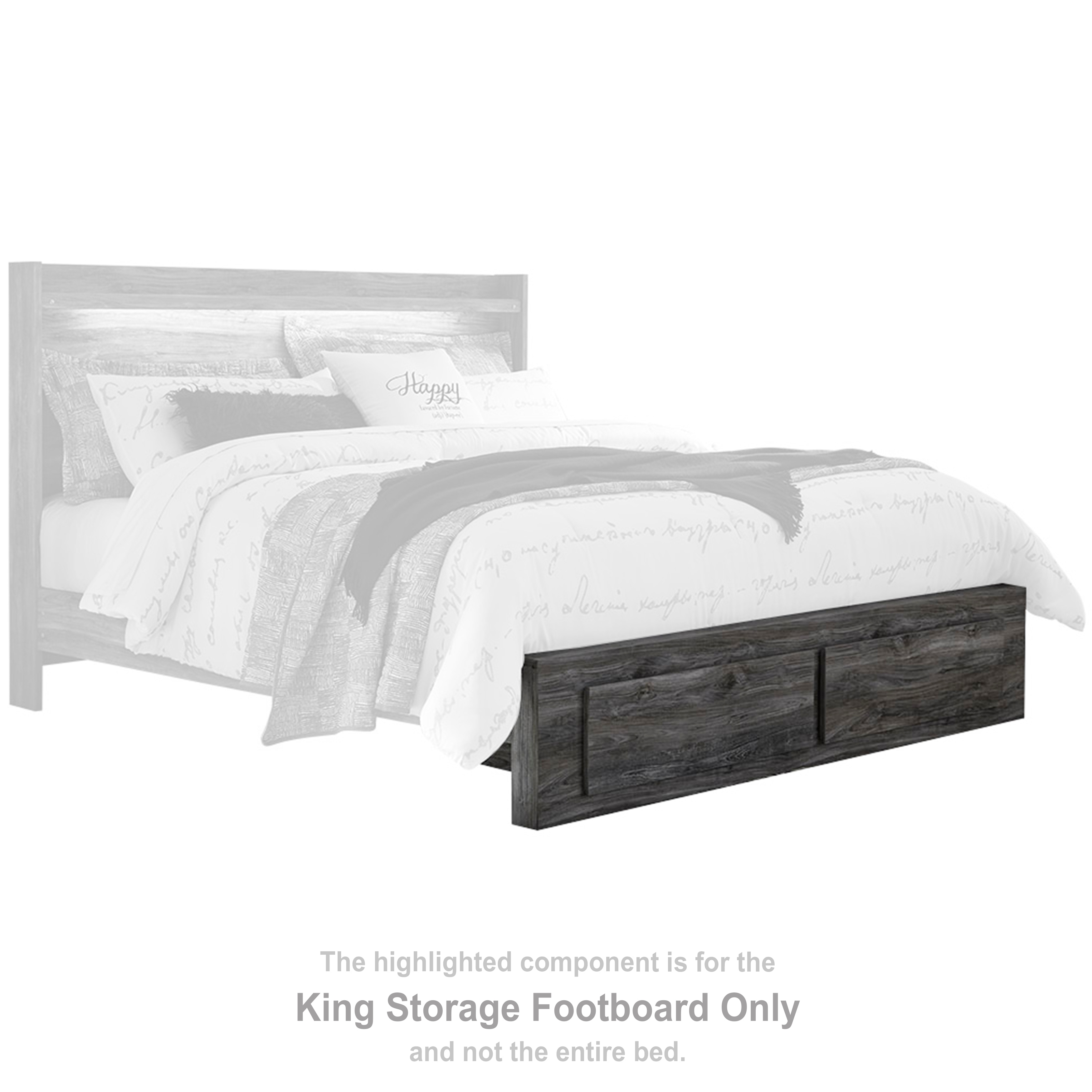 Baystorm full panel bed deals with 4 storage drawers