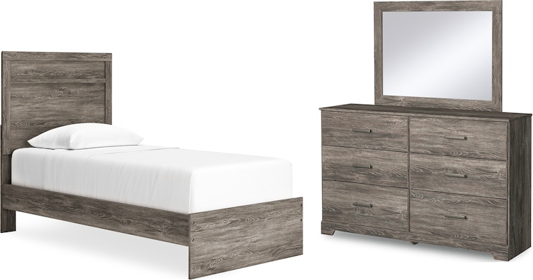Signature Design by Ashley Ralinksi Twin Panel Bed, Dresser and Mirror B2587B12