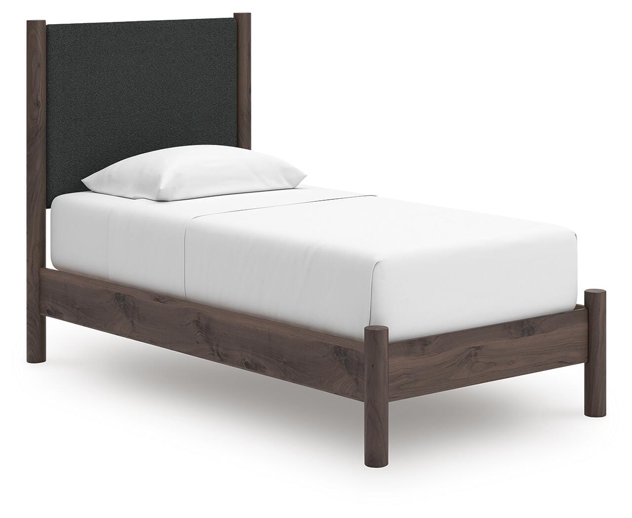  Cadmori Twin Upholstered Panel Platform Bed 