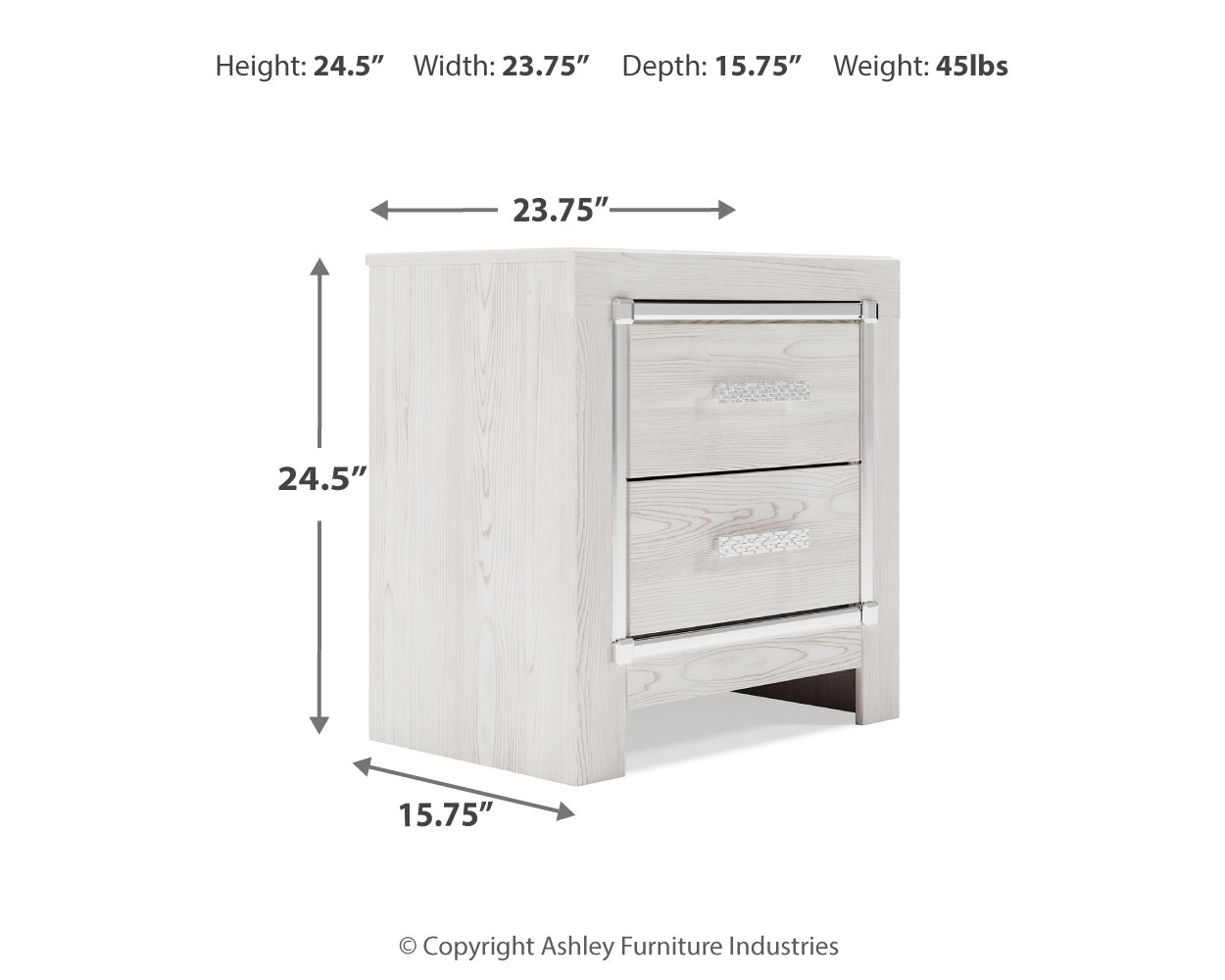 Signature Design by Ashley Bedroom Altyra Nightstand B2640