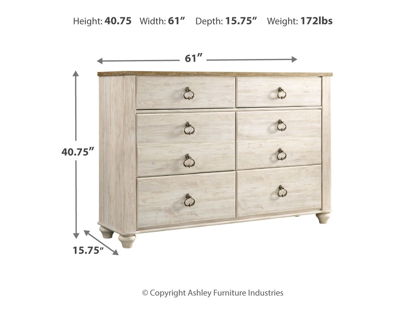 Willowton Dresser By Signature Design By Ashley B267-31