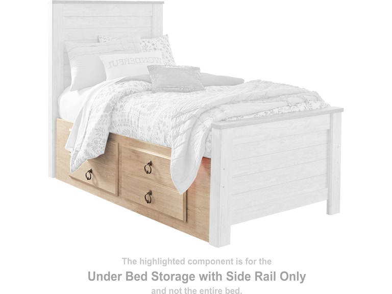 Signature Design by Ashley Willowton Under Bed Storage with Side Rail B267-50 at Woodstock Furniture & Mattress Outlet