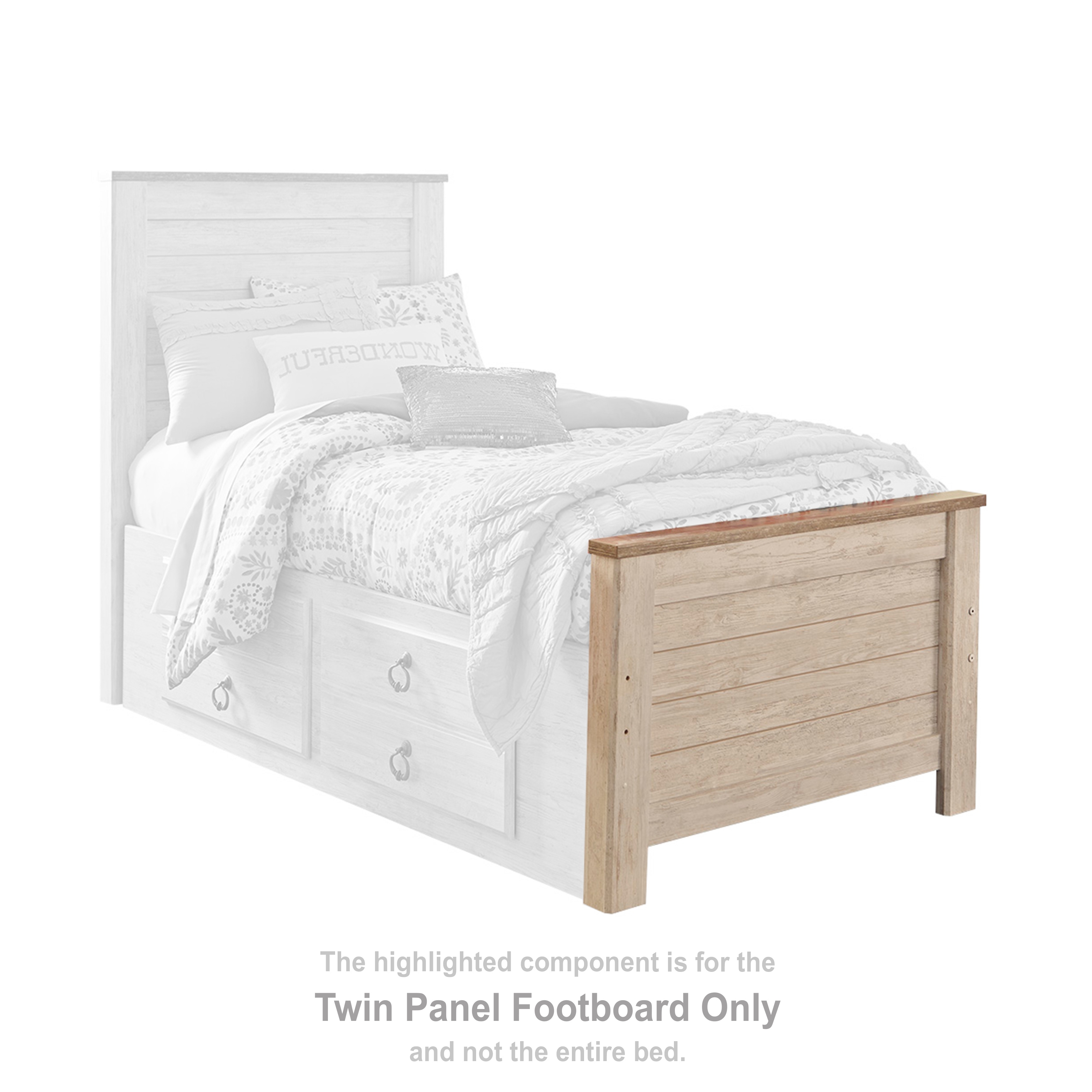 Willowton twin panel bed with cheap storage