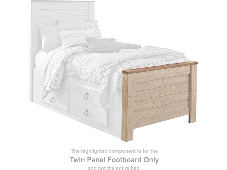 Signature Design by Ashley Willowton Twin Panel Footboard B267-52 at Woodstock Furniture & Mattress Outlet