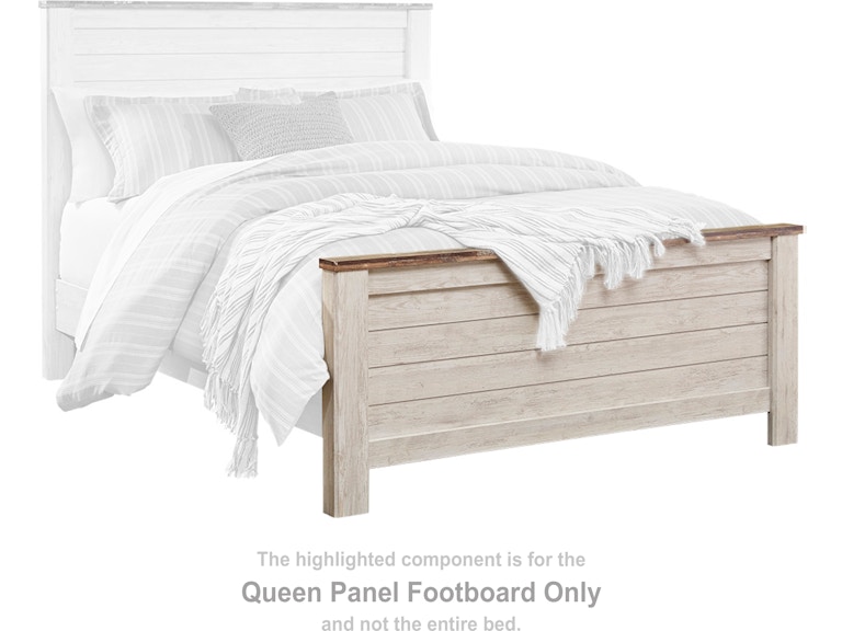 Signature Design by Ashley Willowton Queen Panel Footboard B267-54 at Woodstock Furniture & Mattress Outlet