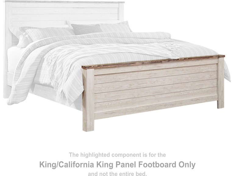 Signature Design by Ashley Willowton King/California King Panel Footboard B267-56 at Woodstock Furniture & Mattress Outlet