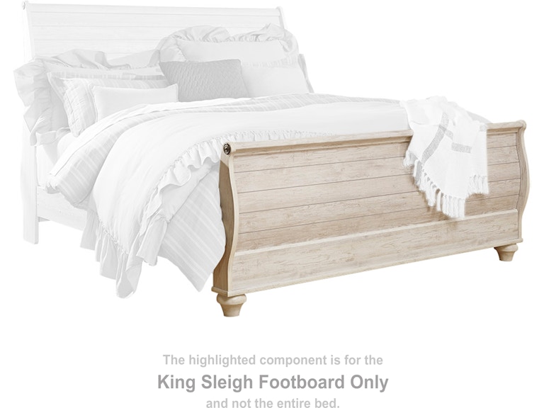 Signature Design by Ashley Willowton King Sleigh Footboard B267-76 at Woodstock Furniture & Mattress Outlet
