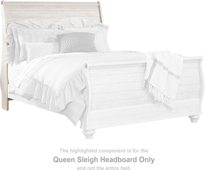 Signature Design by Ashley Willowton Queen Sleigh Headboard B267-77 at Woodstock Furniture & Mattress Outlet