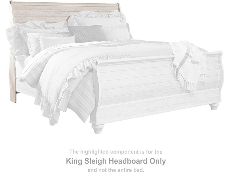 Signature Design by Ashley Willowton King Sleigh Headboard B267-78 at Woodstock Furniture & Mattress Outlet