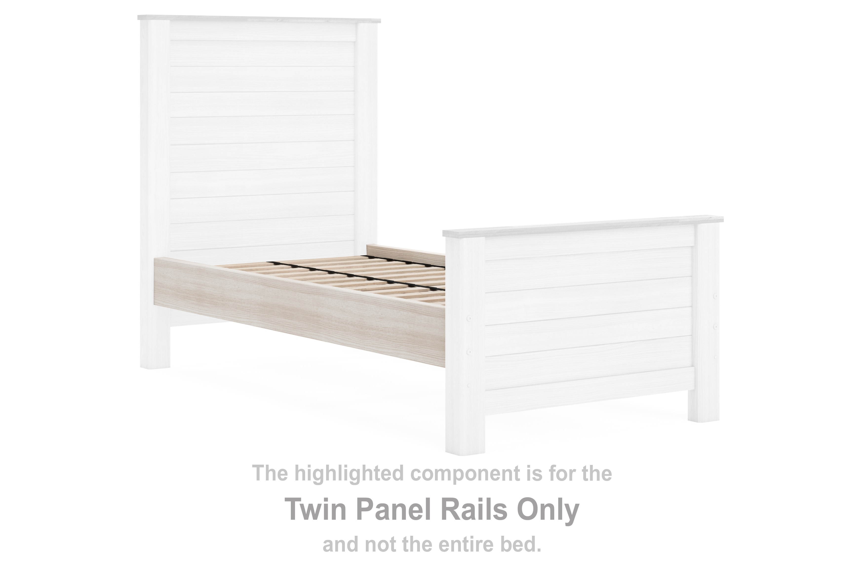 Signature Design by Ashley Bedroom Willowton Twin Panel Rails B267-83 -  Gardner Outlet Furniture