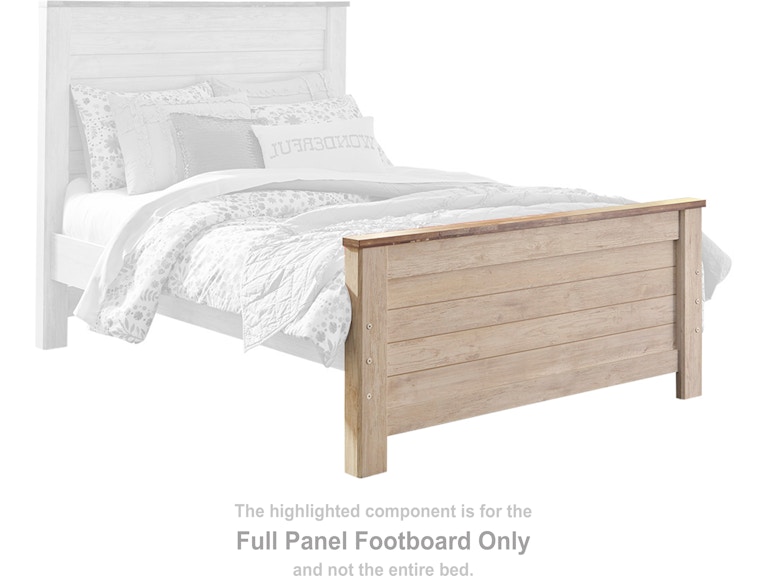 Signature Design by Ashley Willowton Full Panel Footboard B267-84 at Woodstock Furniture & Mattress Outlet