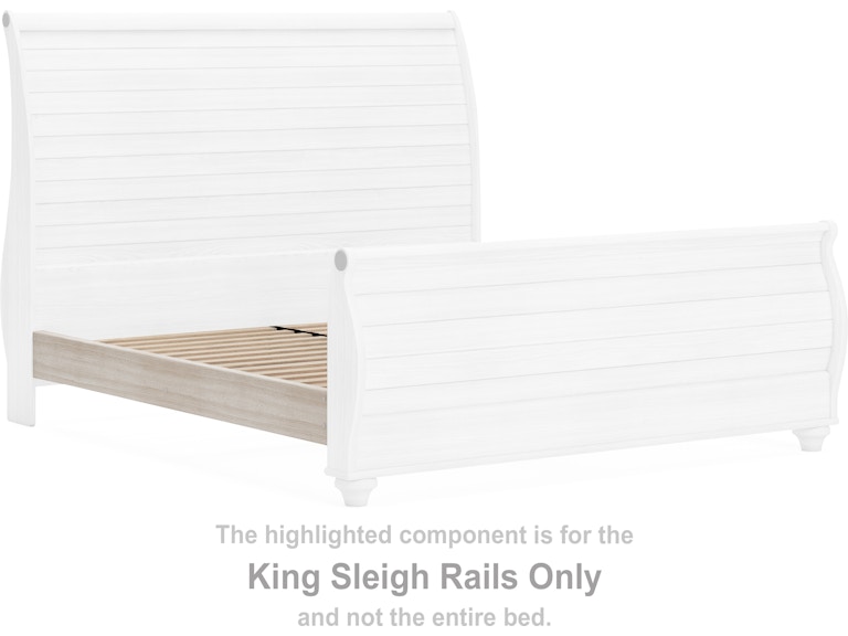 Signature Design by Ashley Willowton King Sleigh Rails B267-97 at Woodstock Furniture & Mattress Outlet