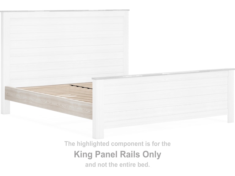 Signature Design by Ashley Willowton King Panel Rails B267-99 at Woodstock Furniture & Mattress Outlet
