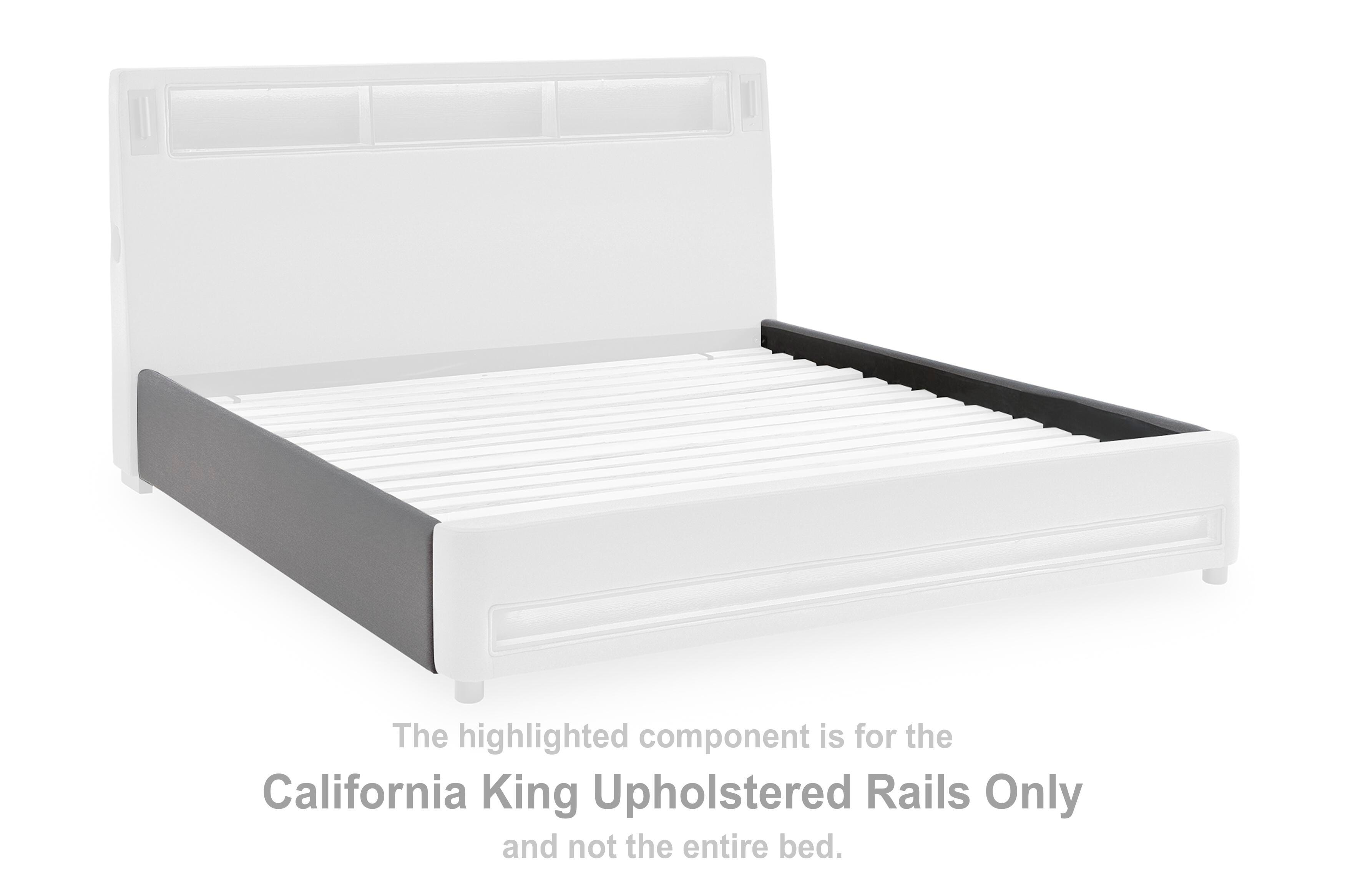  Cayberry California King Upholstered Rails 