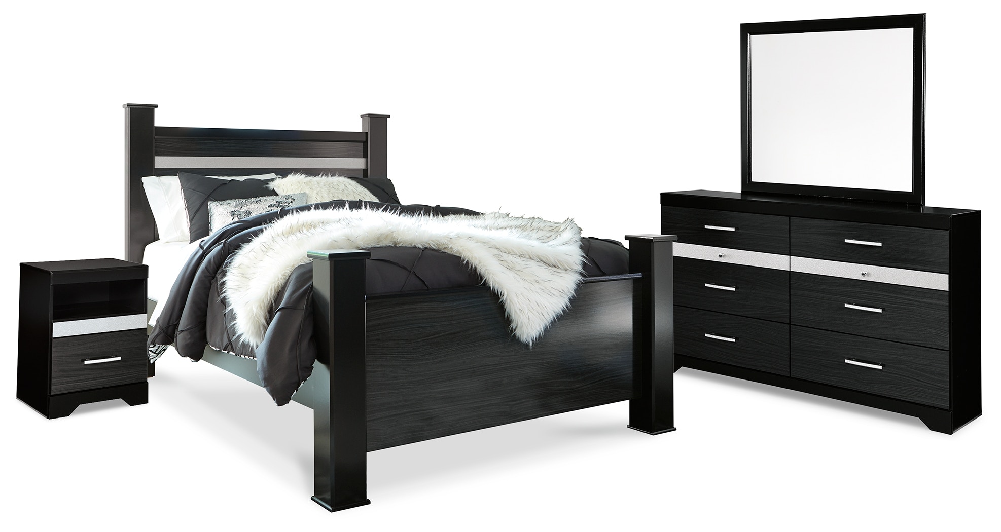 dimora black nightstand