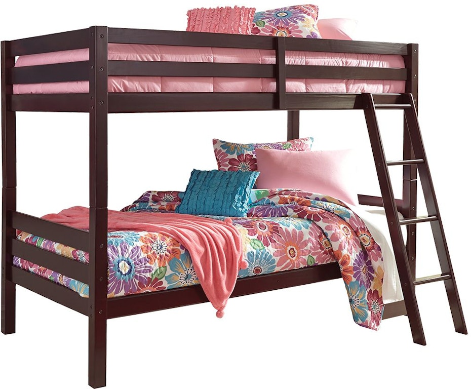 Signature Design By Ashley Youth Halanton Twin Over Twin Bunk Bed With  Ladder B328-59 - Vermeulen