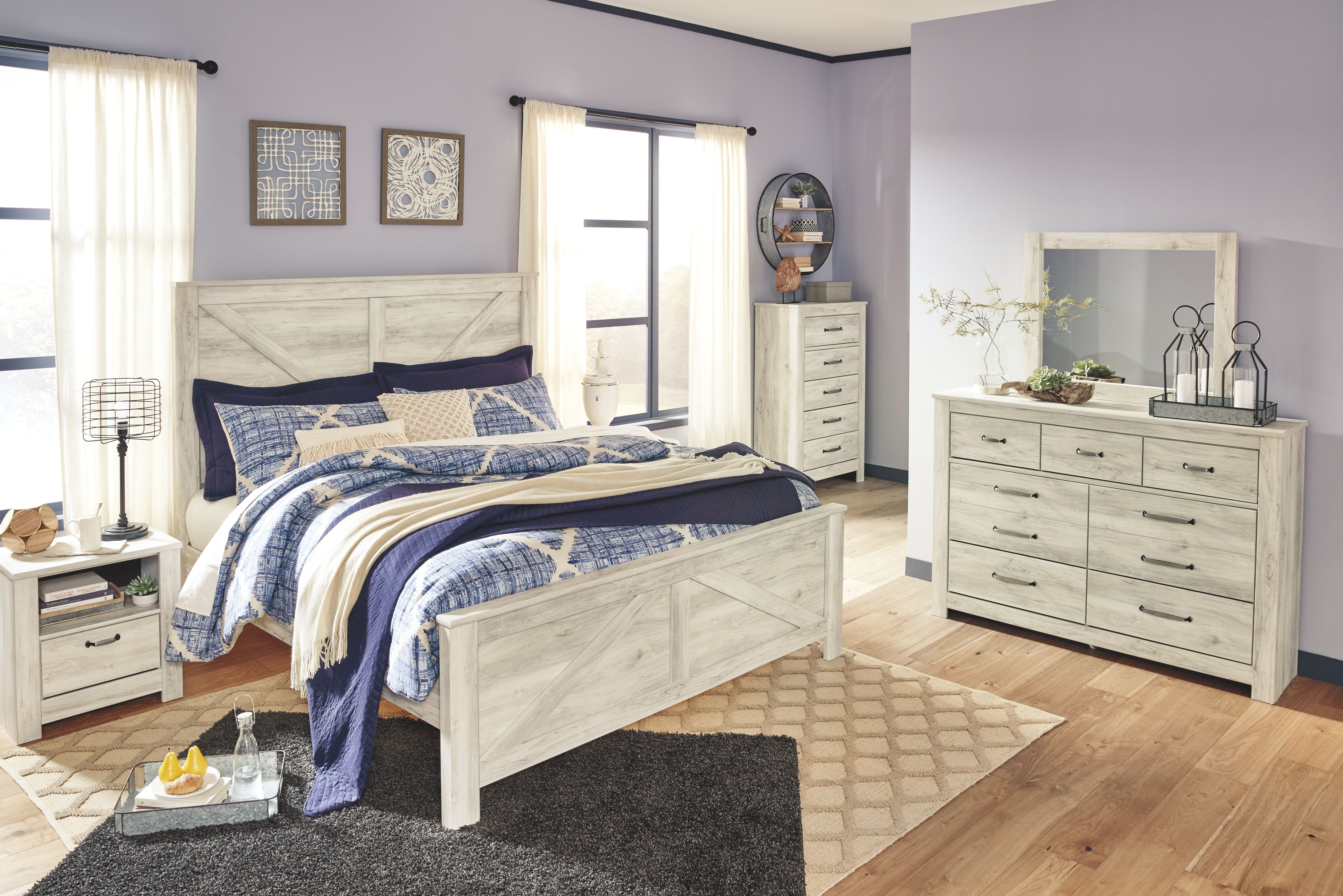 Signature Design By Ashley Bedroom Bellaby King Crossbuck Panel Bed ...