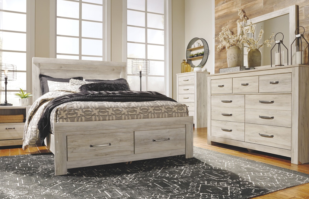 Ashley Bedroom Bellaby Queen Platform Bed with 2 Storage Drawers B331B4