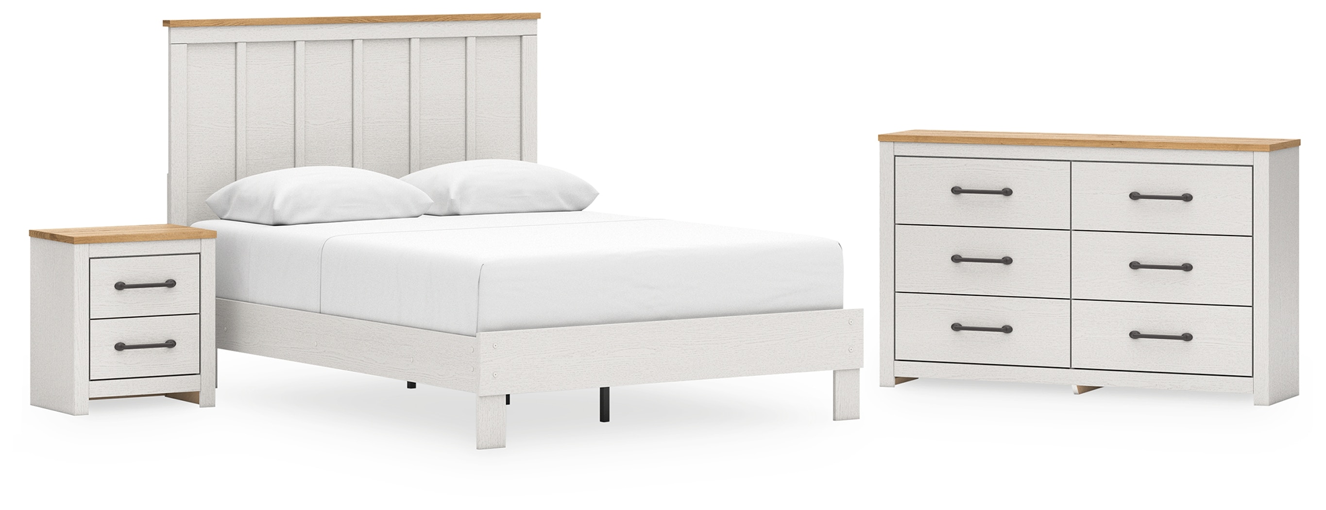 Linnocreek Queen Panel Bed Dresser and Nightstand