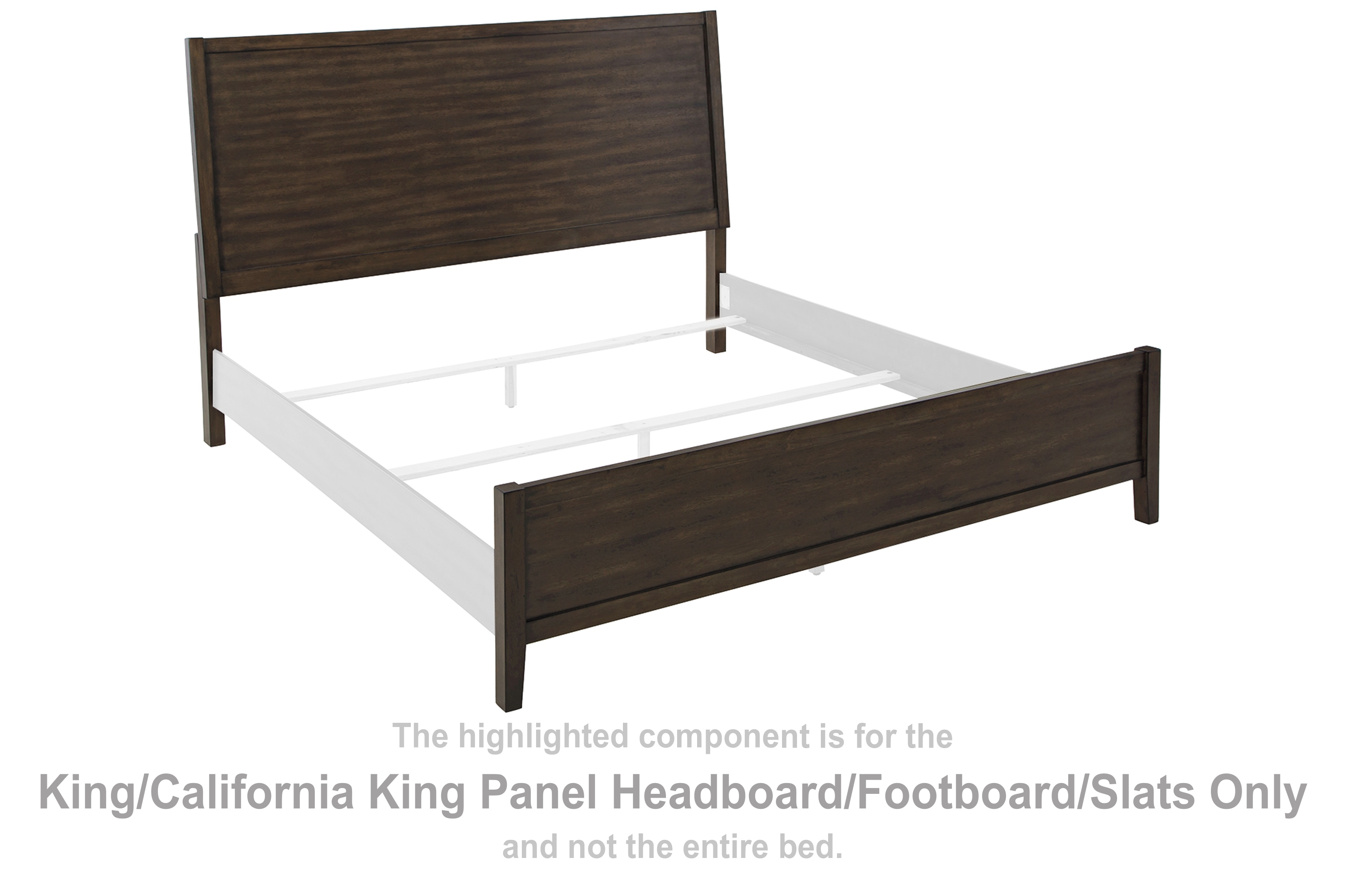 Cal king bed frame headboard deals footboard