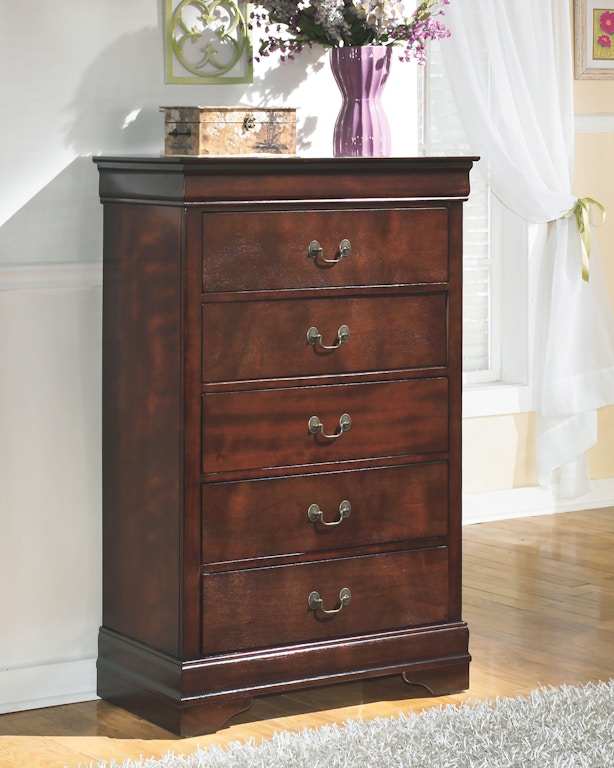 Alisdair Louis Philippe 5 Drawer Chest by Signature Design by Ashley B376-46