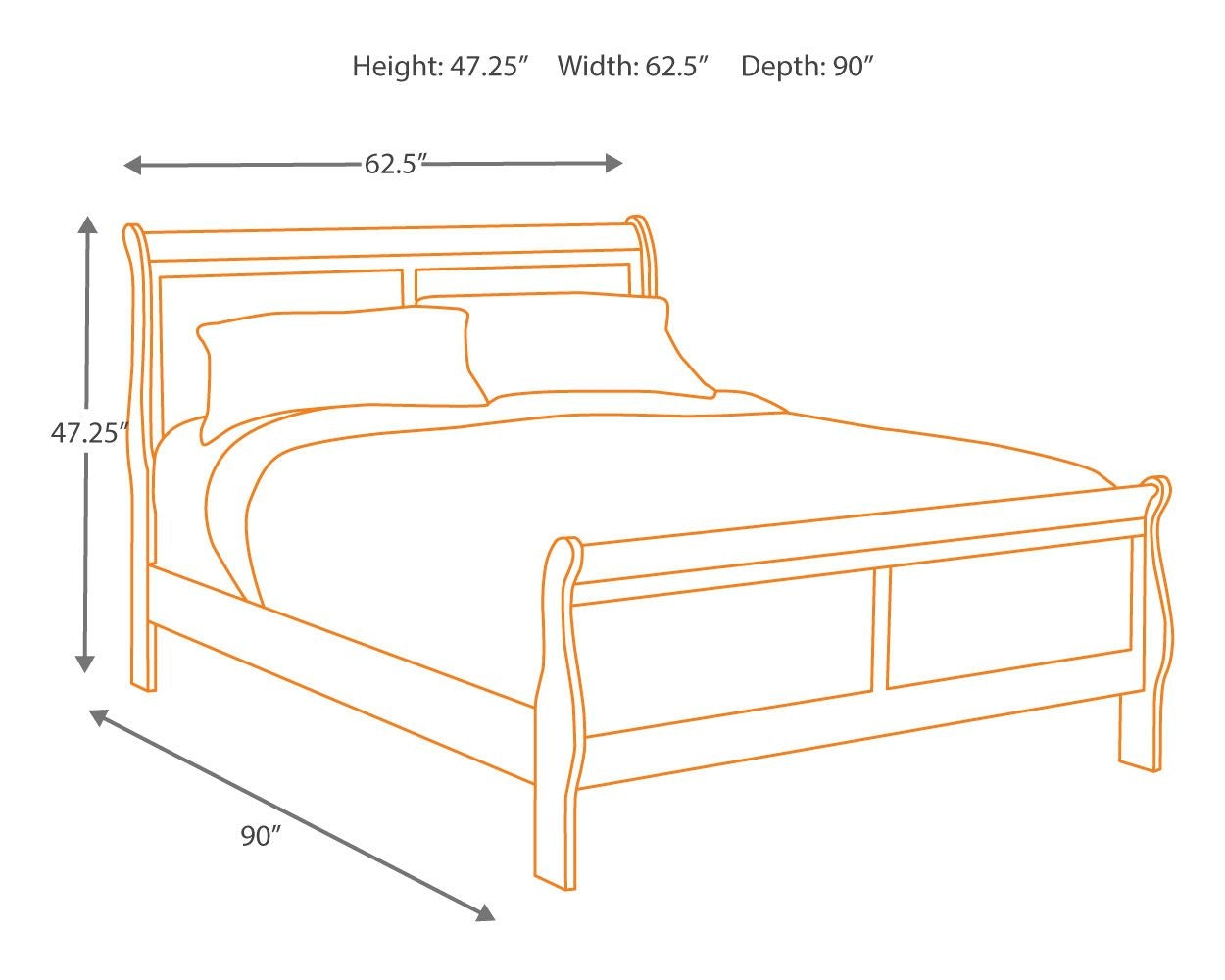 alisdair queen sleigh bed with mattress