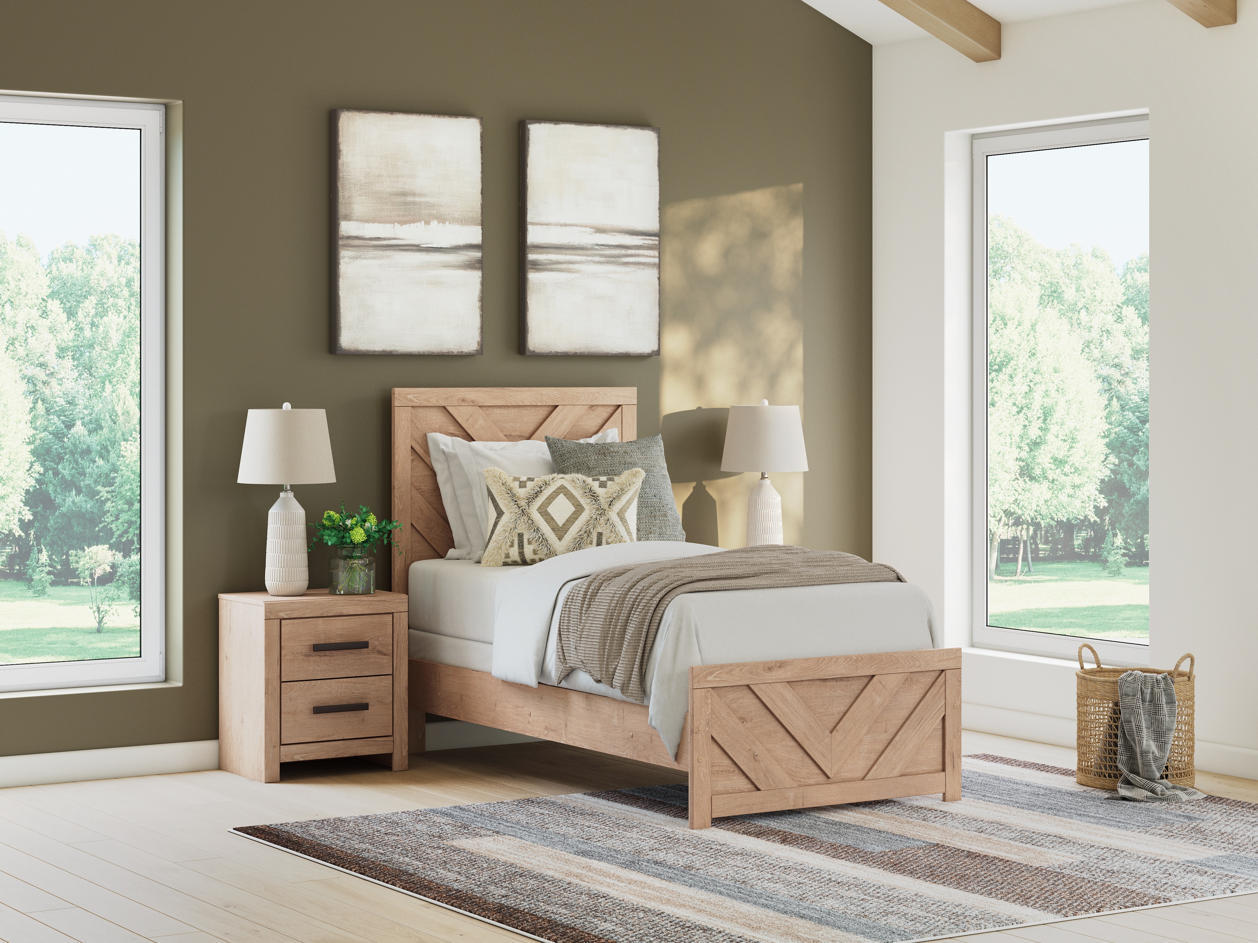 Signature Design by Ashley Bedroom Sanginlane Twin Panel Bed