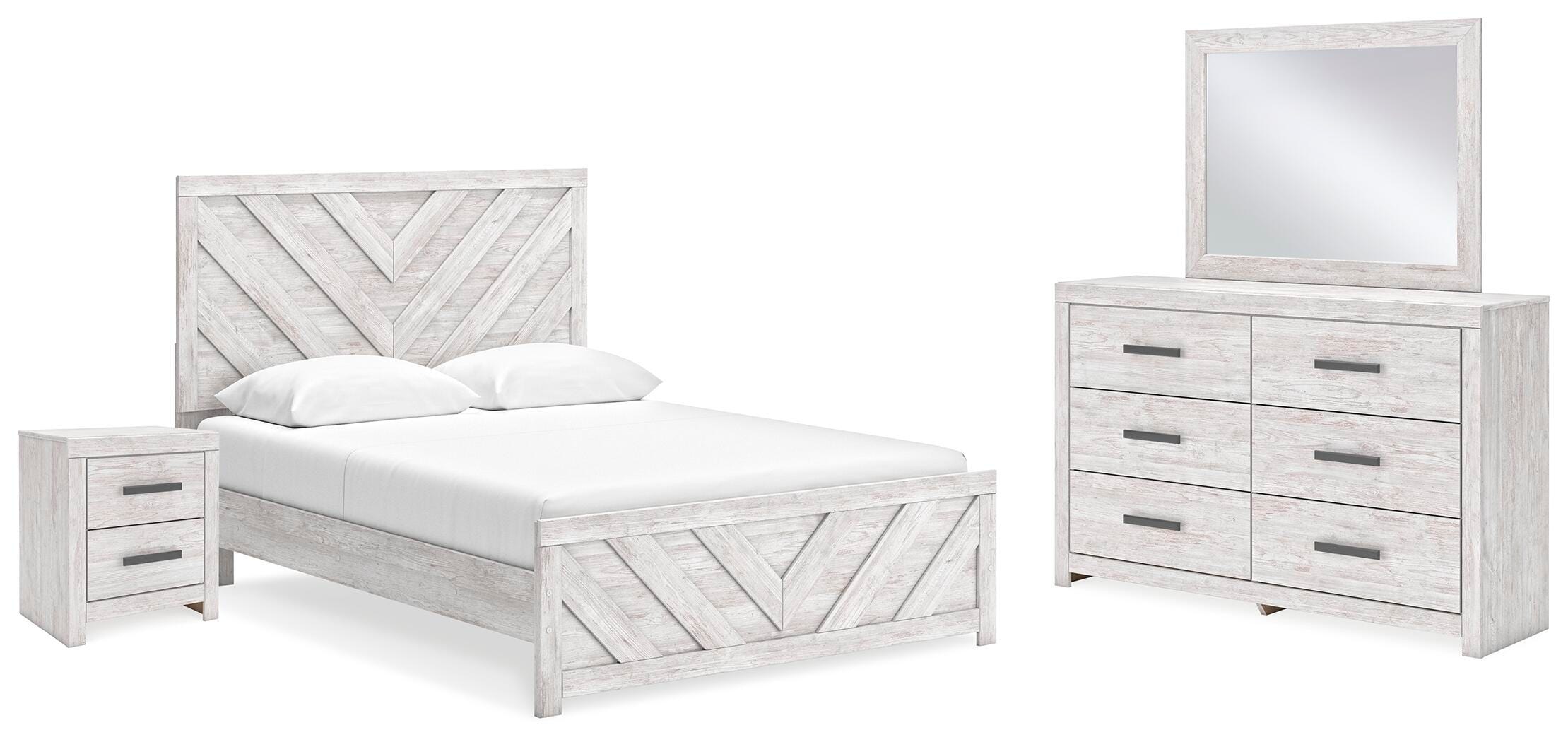 Ashley Cayboni Cayboni Queen Panel Bed, Dresser, Mirror and