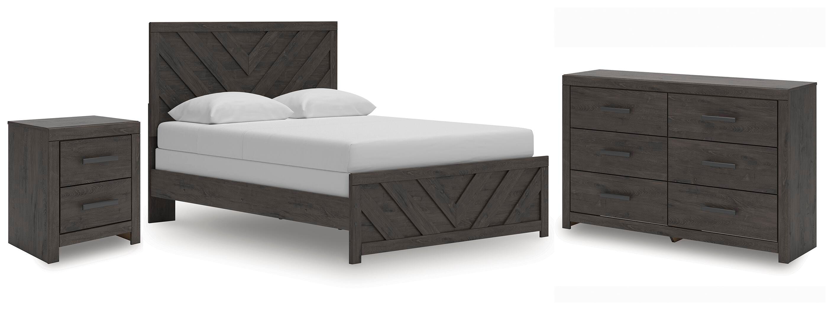 Signature Design by Ashley Bedroom Prendonea Queen Panel Bed, Dresser and  Nightstand B3789B9 - Art