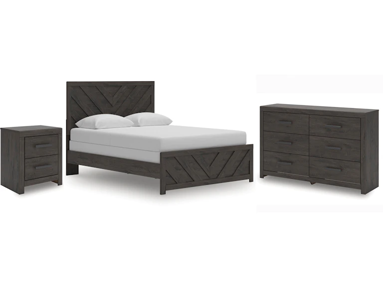 Signature Design by Ashley Bedroom Prendonea Queen Panel Bed, Dresser and Nightstand B3789B9 - Art Signature Design by Ashley Bedroom Prendonea Queen Panel Bed, Dresser and Nightstand B3789B9 - Art