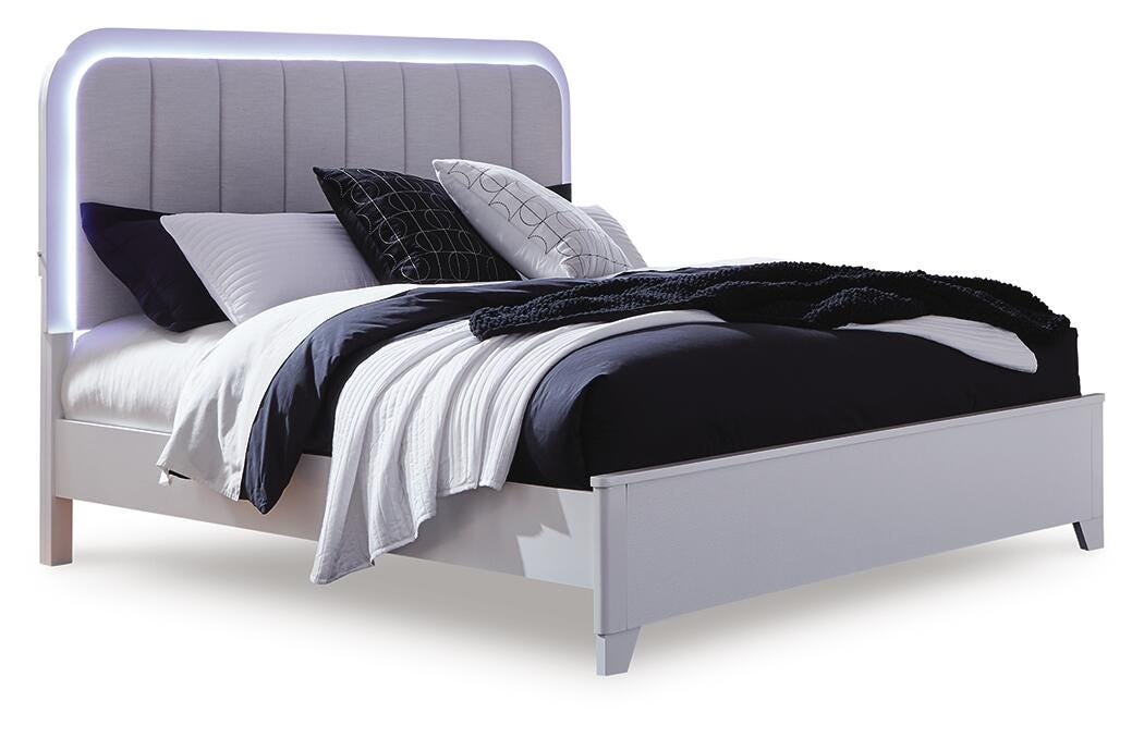  Frostlyn Queen Upholstered Panel Bed 