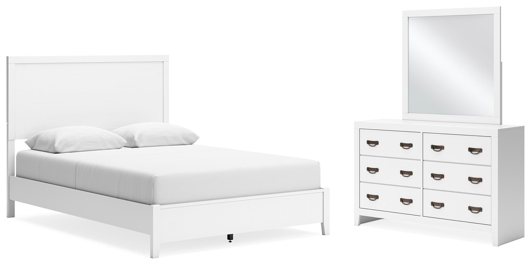 Ashley Binterglen Queen Panel Bed, Dresser and Mirror B427B7
