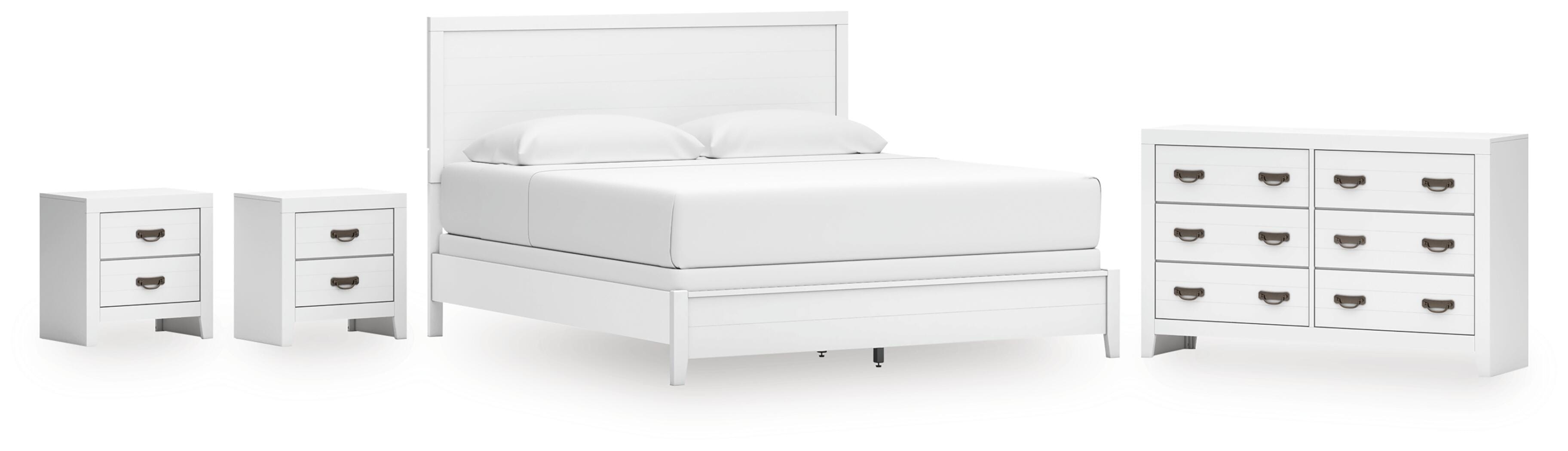 Ashley Binterglen King Panel Bed, Dresser and 2 Nightstands B427B20