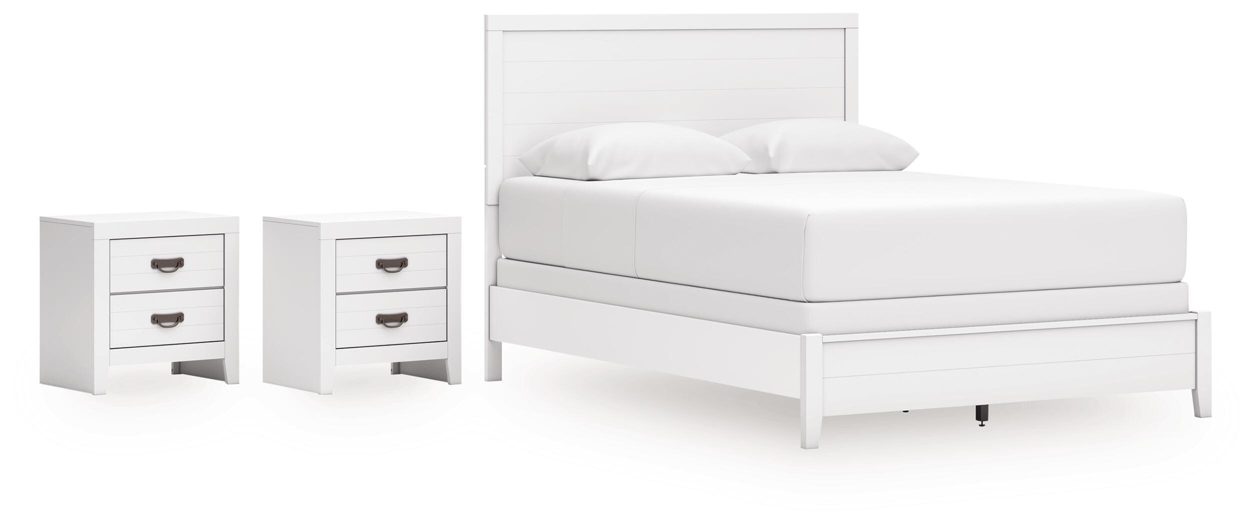 Ashley Binterglen Queen Panel Bed and 2 Nightstands B427B18