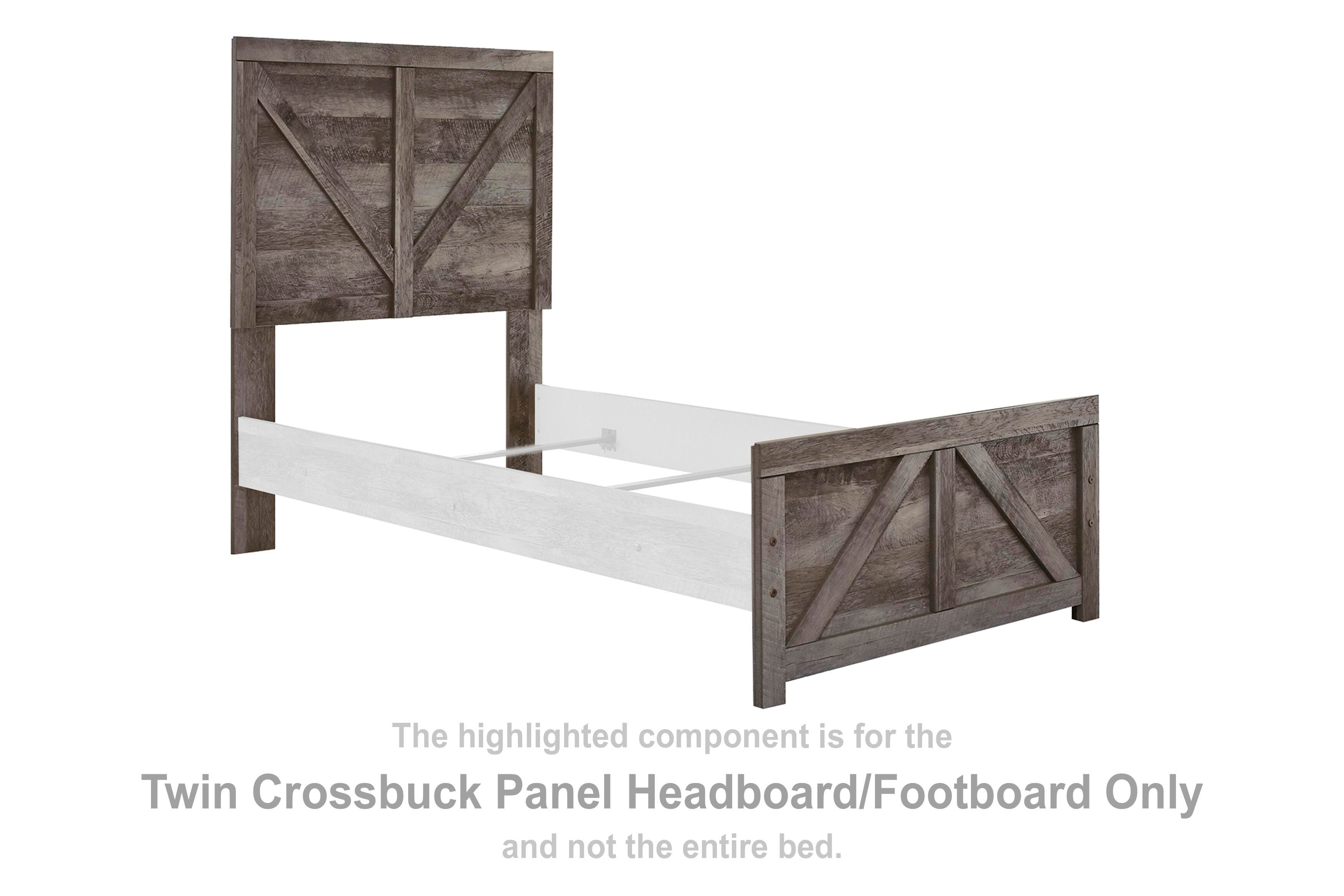  Wynnlow Twin Crossbuck Panel Headboard/Footboard 