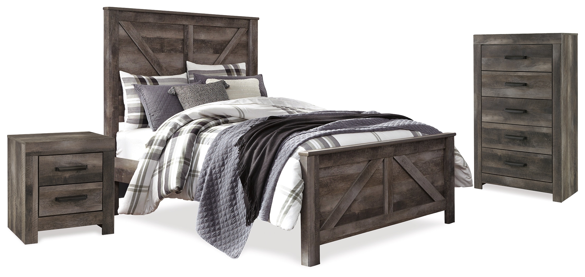 Signature Design By Ashley Bedroom Wynnlow Queen Crossbuck Panel Bed ...