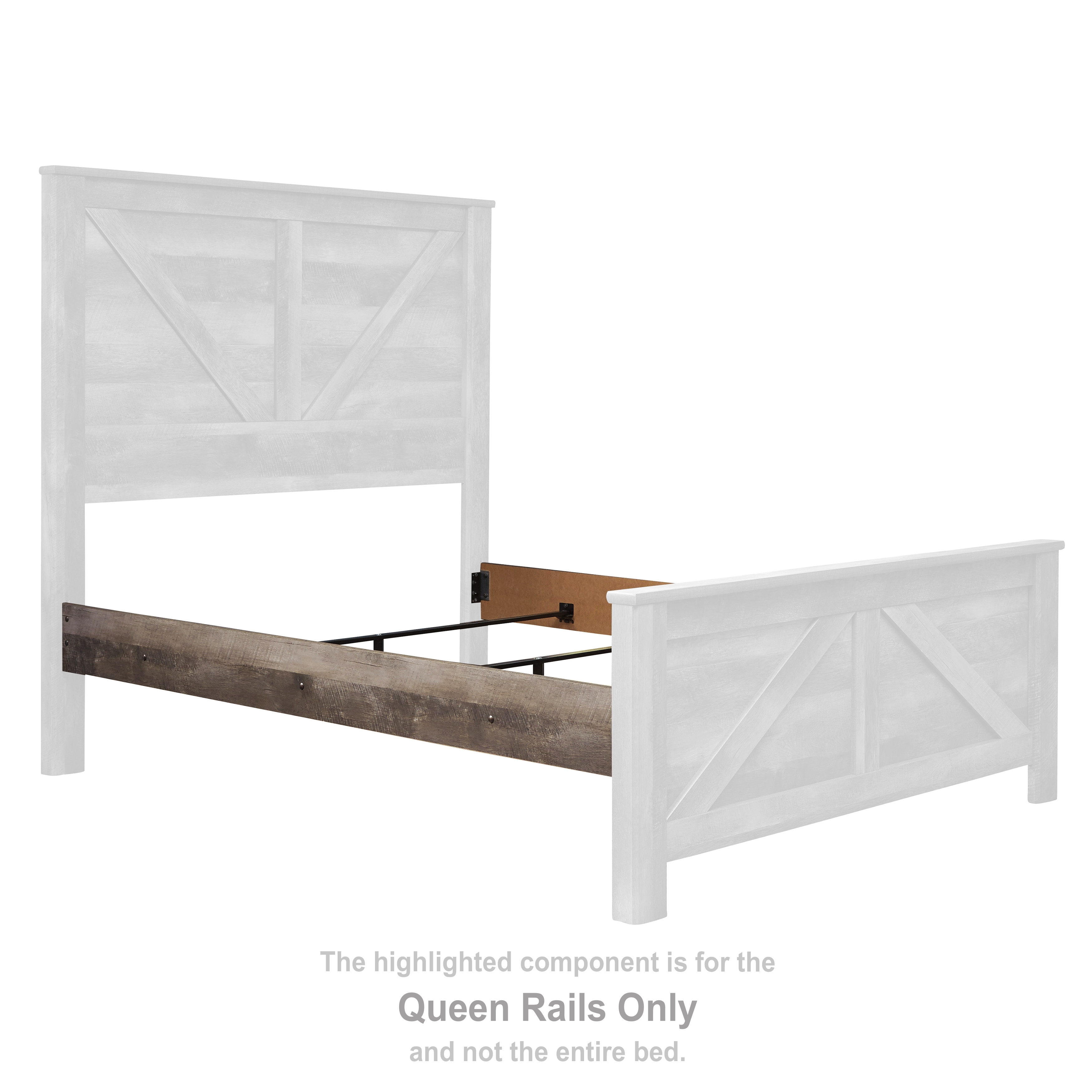 Ashley bed rails sale