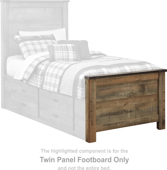 Signature Design by Ashley Trinell Twin Panel Footboard B446-52 at Woodstock Furniture & Mattress Outlet