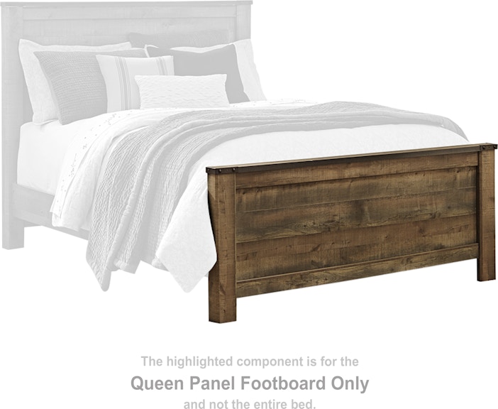 Signature Design by Ashley Trinell Queen Panel Footboard B446-54 at Woodstock Furniture & Mattress Outlet