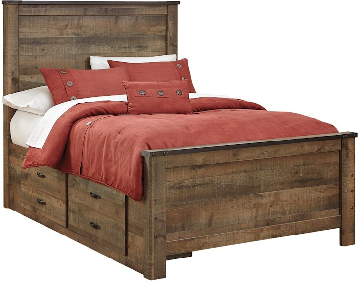 Signature Design by Ashley Trinell Full Panel Bed with 2 Storage Drawers B446B10 ASK446FPSB
