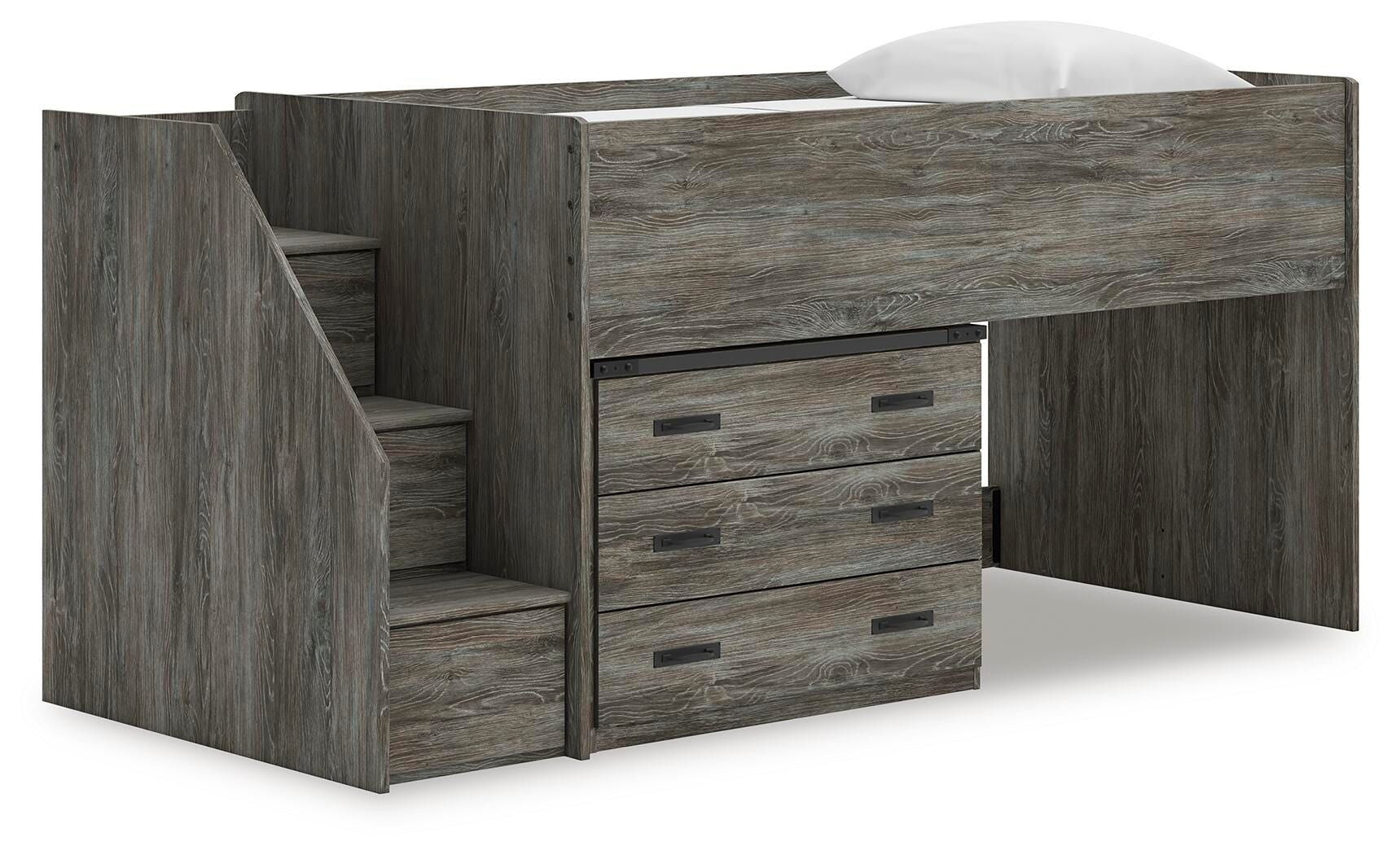 Signature Design by Ashley Frandern Twin Loft Bed with Drawer Storage B4480B15