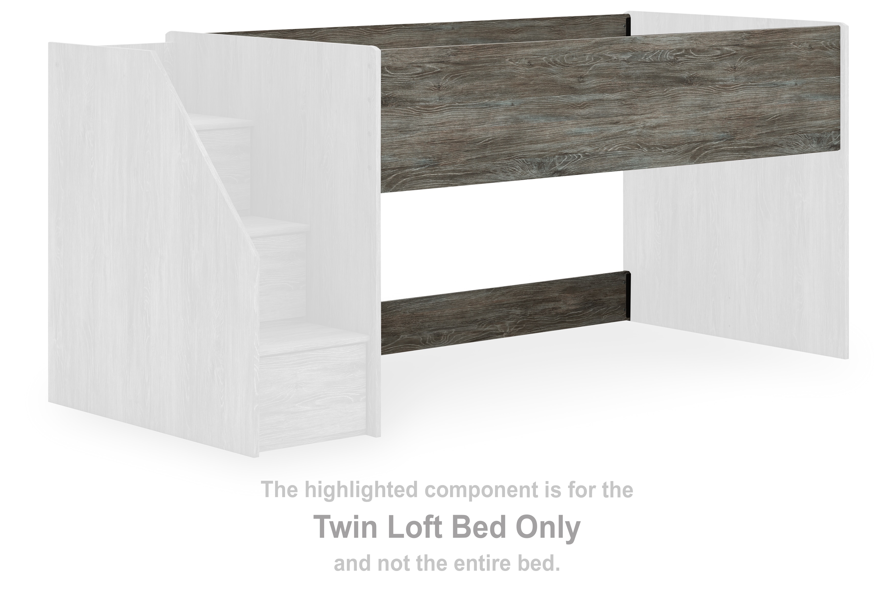 Ashley Bedroom Frandern Twin Loft Bed B4480-68T - Tar Heel