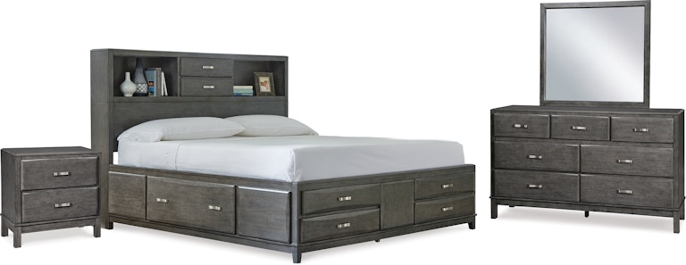 Signature Design by Ashley Caitbrook Queen Storage Bed, Dresser, Mirror and Nightstand B476B13