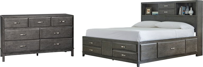 Signature Design by Ashley Caitbrook Queen Storage Bed and Dresser B476B17