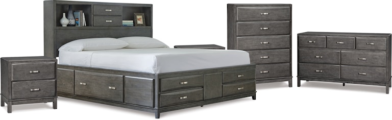 Signature Design by Ashley Caitbrook King Storage Bed, Dresser, Chest and 2 Nightstands B476B10